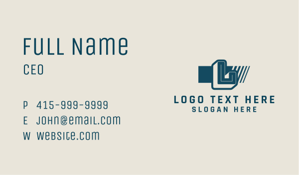 Unique Business Lettermark Business Card Design Image Preview