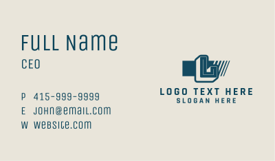 Unique Business Lettermark Business Card Image Preview