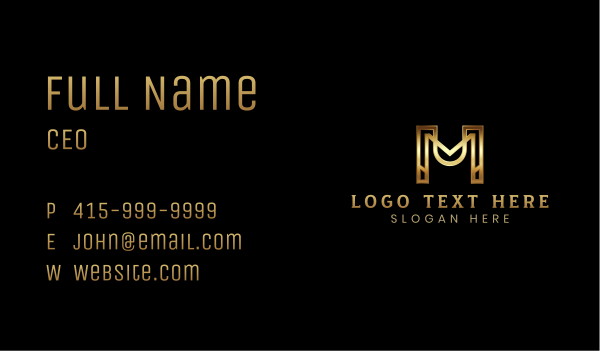 Premium Deluxe Letter M Business Card Design Image Preview