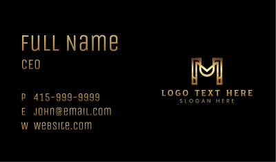 Premium Deluxe Letter M Business Card Image Preview