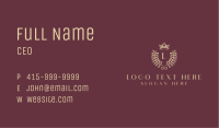 Deluxe Crown Wreath Lettermark Business Card Image Preview
