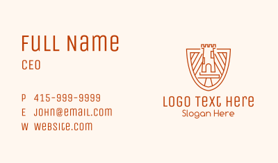 Linear Turret Shield Business Card Image Preview