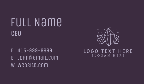Gemstone Style Jewelry Business Card Design Image Preview