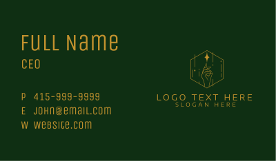 Elegant Cosmic Hand Business Card Image Preview