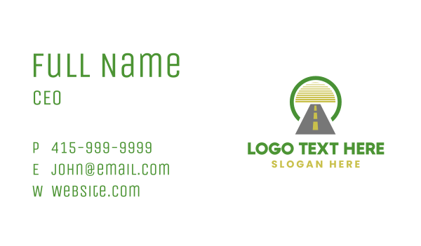Logistics Sunset Road Business Card Design Image Preview