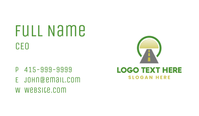 Logistics Sunset Road Business Card Image Preview