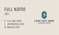 Vintage Letter G  Business Card Image Preview
