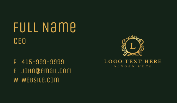 Premium Luxury Foliage Business Card Design Image Preview