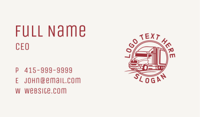 Truck Vehicle Delivery Business Card Image Preview