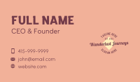 Retro Brand Wordmark Business Card Design