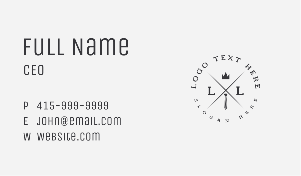 Professional Tie Crown Business Card Design Image Preview