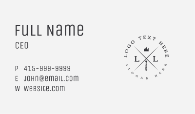Professional Tie Crown Business Card Image Preview