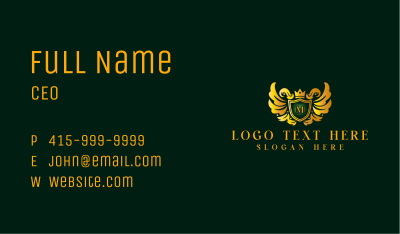 Ornament Crest Shield Business Card Image Preview