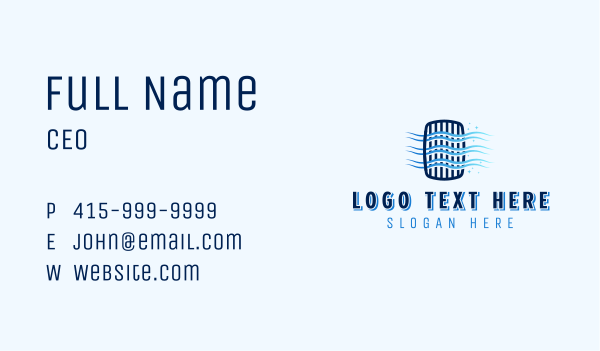 Cooling Hvac Ventilation Business Card Design