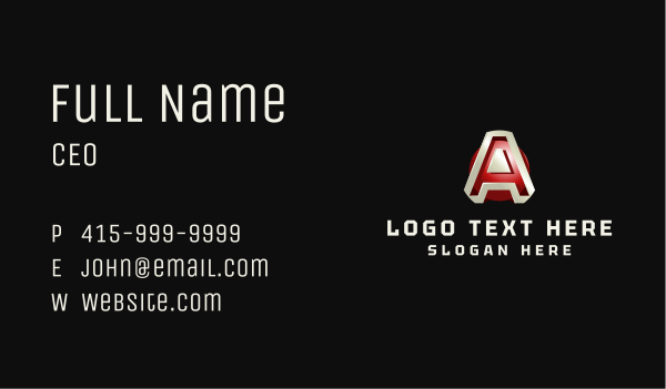 Technology Startup Letter A  Business Card Design Image Preview