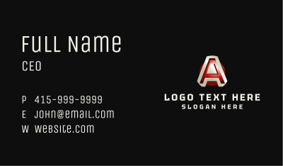 Technology Startup Letter A  Business Card Image Preview