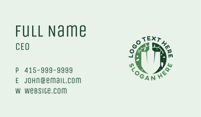 Lawn Shovel Gardening Business Card Image Preview