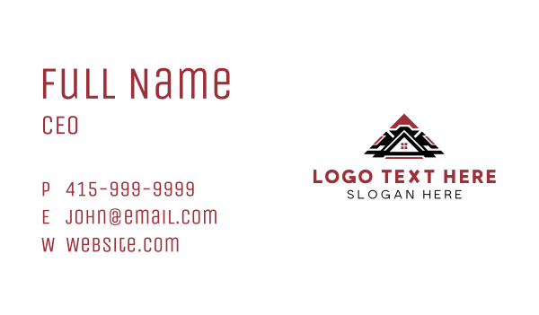 Roofing Home Property Business Card Design Image Preview
