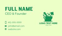 Green Mortar & Pestle Business Card Image Preview