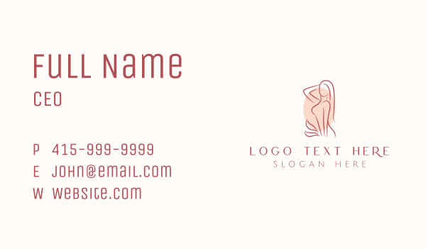Nude Female Spa  Business Card Design Image Preview