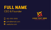 Tech Gaming Letter X Business Card Design