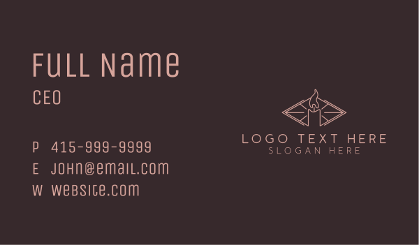 Scented Candle Decoration Business Card Design Image Preview