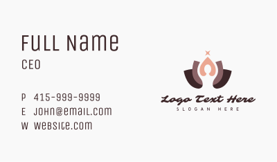 Elegant Yoga Lotus Business Card Image Preview