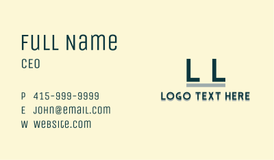 Generic Business Lettermark Business Card Image Preview