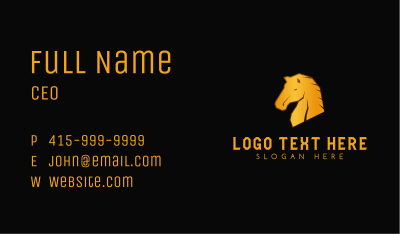Wild Golden Mustang Business Card Image Preview