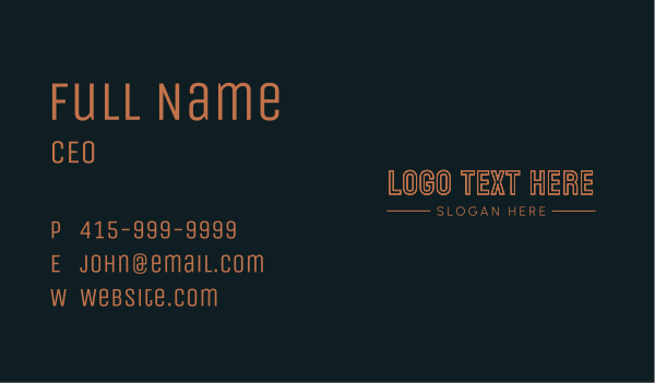 Creative Line Wordmark Business Card Design Image Preview