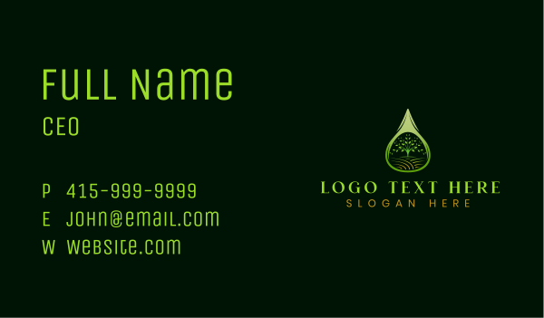 Organic Garden Plant Business Card Design Image Preview