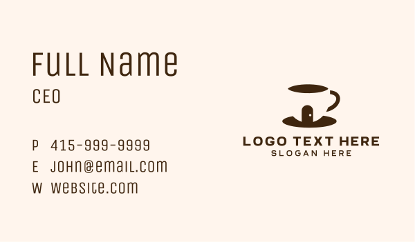 Brown Coffee Shop  Business Card Design Image Preview