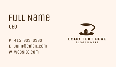 Brown Coffee Shop  Business Card Image Preview