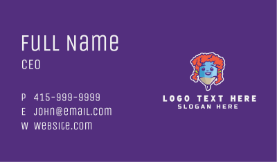 Writing Pencil Mascot Business Card Image Preview