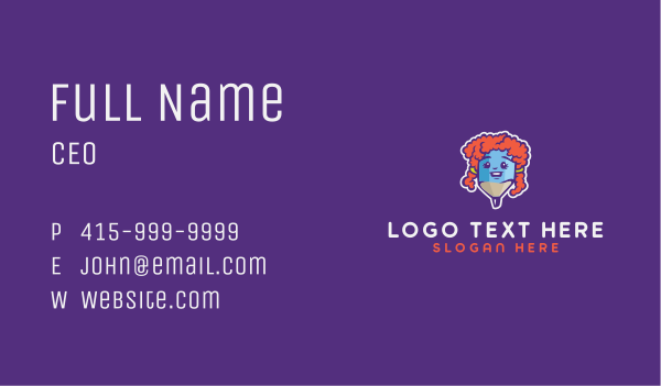 Writing Pencil Mascot Business Card Design Image Preview