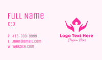 Pink Human Hands Business Card Image Preview