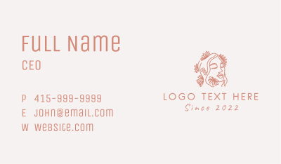 Flower Woman Beauty Cosmetics Business Card Image Preview