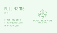 Green Leaf Candle  Business Card Image Preview