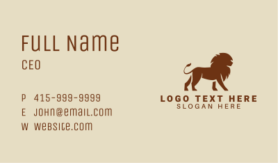 Lion Animal Company Business Card Image Preview