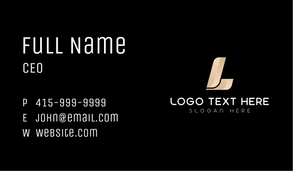 Elegant Luxury Brand Letter L Business Card Design Image Preview