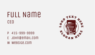Trucking Circle Badge Business Card Image Preview