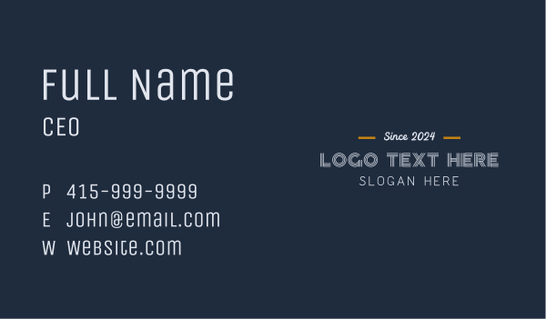 Unique Simple Wordmark Business Card Design Image Preview