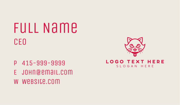 Scary Halloween Cat  Business Card Design Image Preview