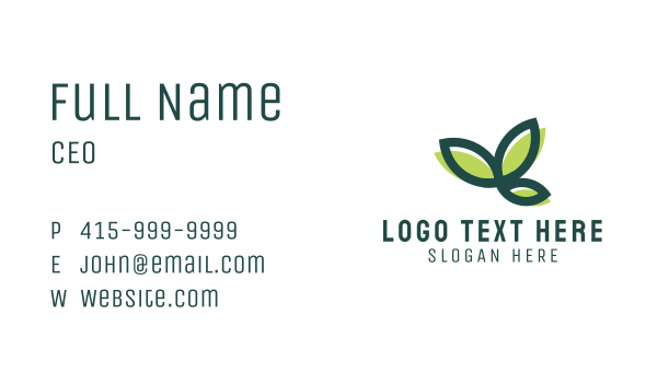Leaf Botanical Garden  Business Card Design Image Preview