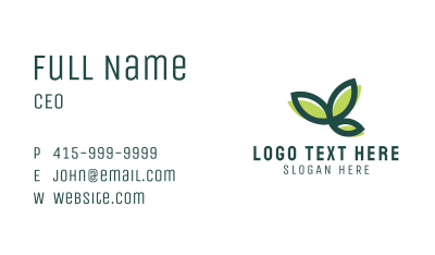 Leaf Botanical Garden  Business Card Image Preview