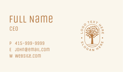 Nature Conservation Tree Business Card