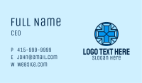 Blue Medical Cross Mosaic  Business Card Image Preview