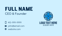 Blue Medical Cross Mosaic  Business Card Image Preview