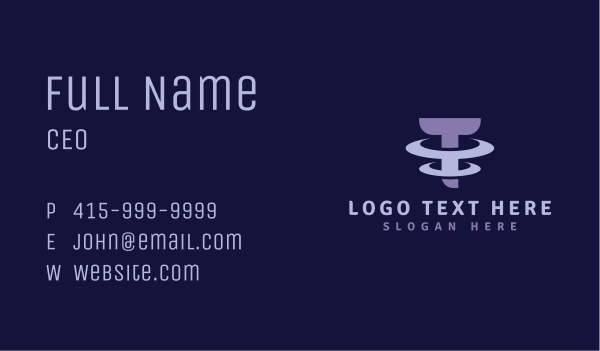 Modern Tech Letter T Business Card Design Image Preview