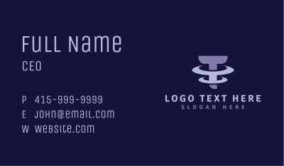 Modern Tech Letter T Business Card Image Preview